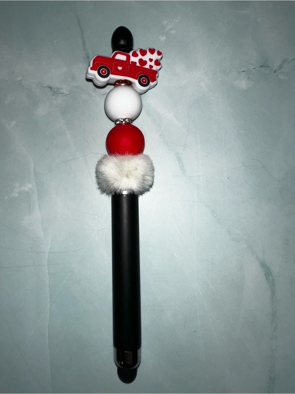 Black Stylus Pen with Heart Truck